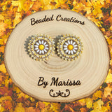 Light Yellow Daisy Earrings
