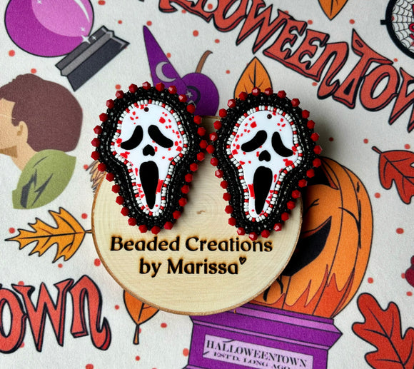 Large Blo0dy Ghostface Earrings