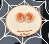 Orange Moon Earrings
