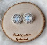 White Opal Earrings