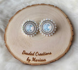 White Opal Earrings