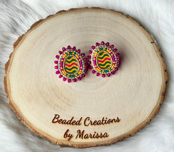 Egg Clip On Earrings