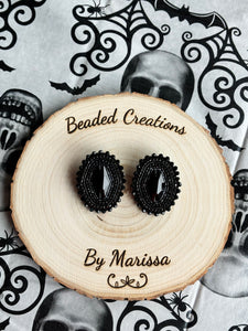 All Black Coffin Earrings