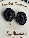 All Black Coffin Earrings