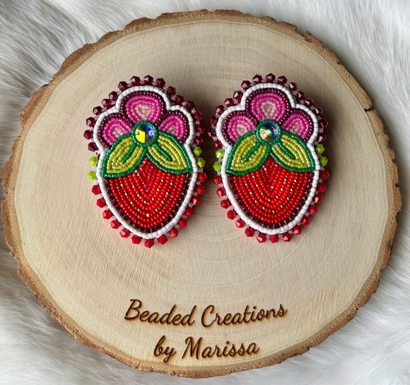 Floral Strawberry Earrings