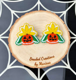Sunflower Pumpkin Earrings