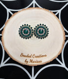 Green and Gold Earrings