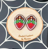 Brown Strawberry Earrings