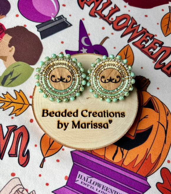 Double Curve Mint Earrings